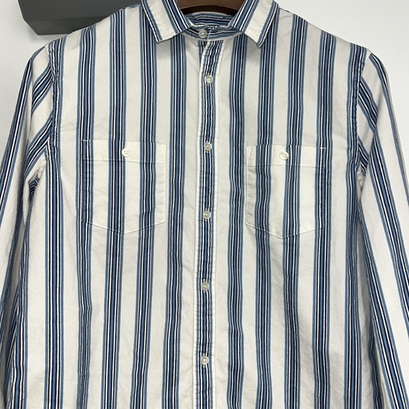 Express Men’s Medium Blue/White Corduroy (Small) Button-down - Picture 3 of 5